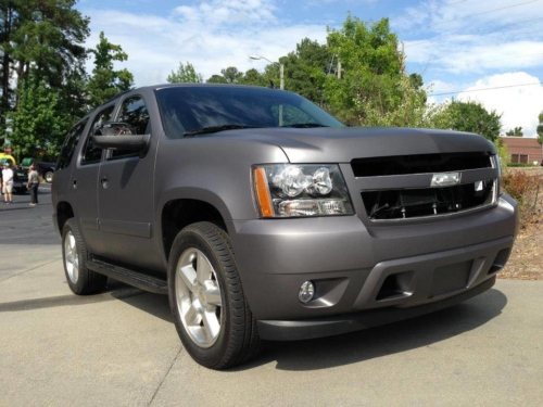 Chevy Tahoe Matte Grey Wrap